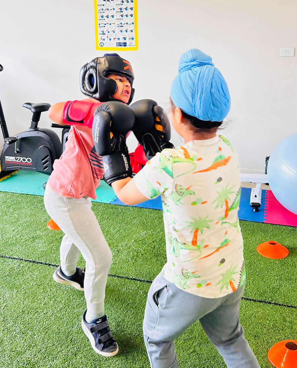Youth boxing class